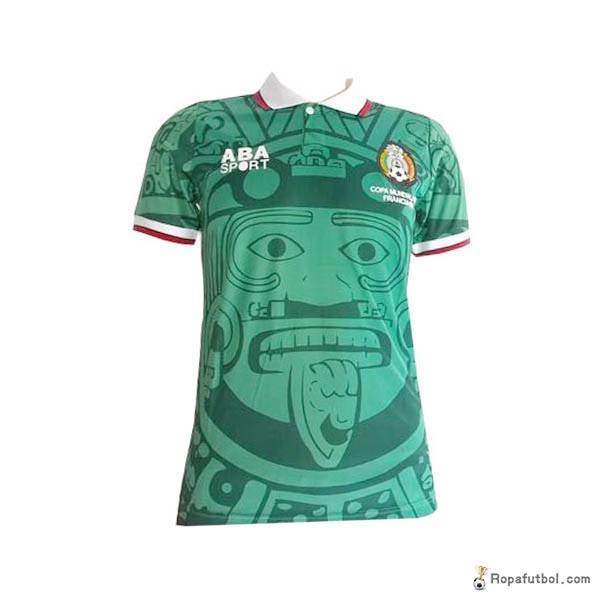 Camiseta Mexico ABA Sport Replica Primera Ropa Retro 1998 Verde